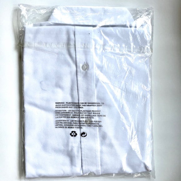 IZOD White Oxford Button Down Shirt Boy's 18 Regular - Picture 5 of 5